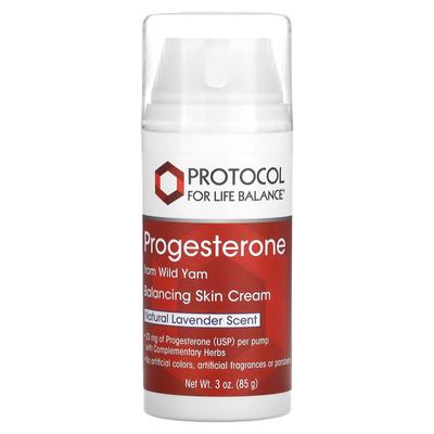 Progesterone, Wild Yam Extract, Balancing Skin Cream, Natural Lavender Fragrance, 85G(3Oz)
