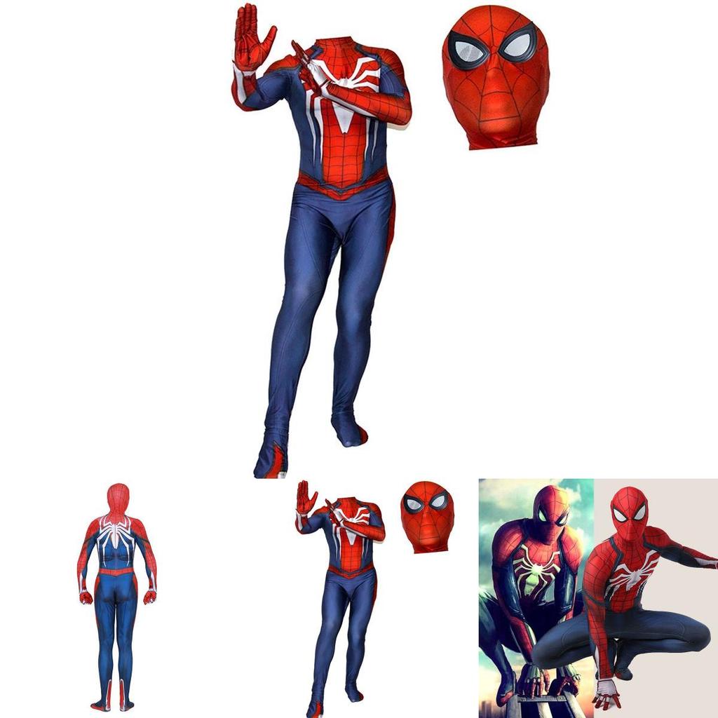 Ps4 Insomniac Spider-man Cosplay Kostüm 3D Druck Erwachsener Kinder Spidey Zentai Anzug Mit Exquisiter Verarbeitung Und Atmungsaktivem Lycra Material