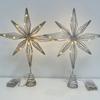 Star Christmas Tree Topper Iron LED Light Lamp Glitter Christmas Tree Decoration Party Supplies Xmas Decoration Light Up Props