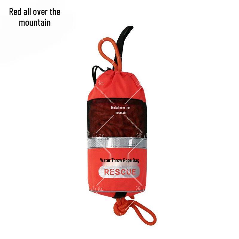 Fluorescent Water Rescue Throw Rope Bag with 8mm Rope