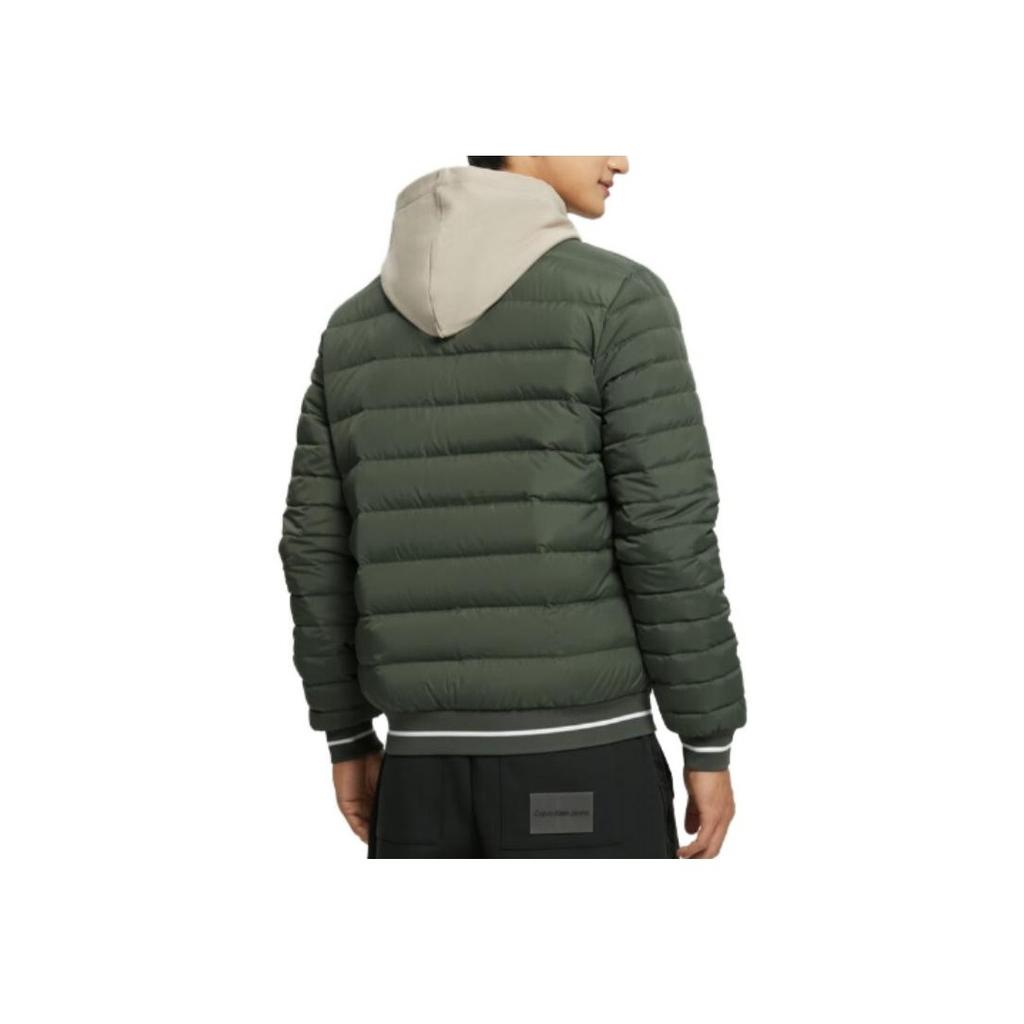 Calvin Klein Logo Print Fitted Down Jacket Men Outerwear Military-Green J322997