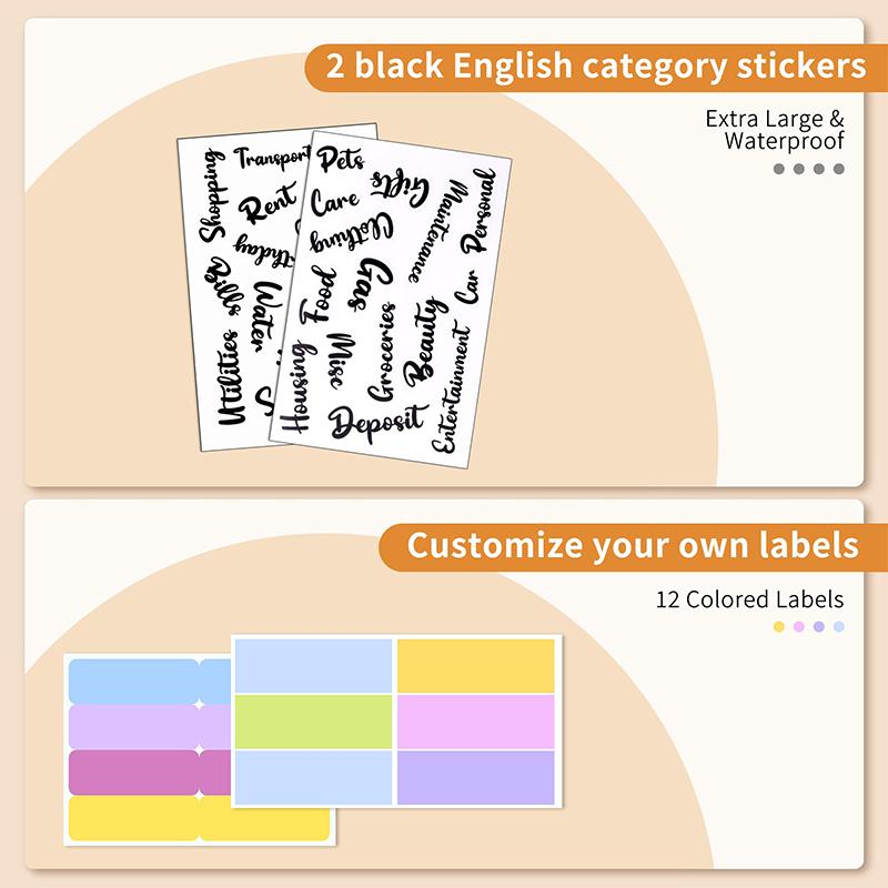 A6 Pu Leather Budget Binder Notebook Cash Envelopes System Set,With Binder Pockets For Money Budget Saving Bill Organizer