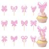 Birthday Bow Creative Sparkling Paper Flag Cake Decoration Plugin Party Props