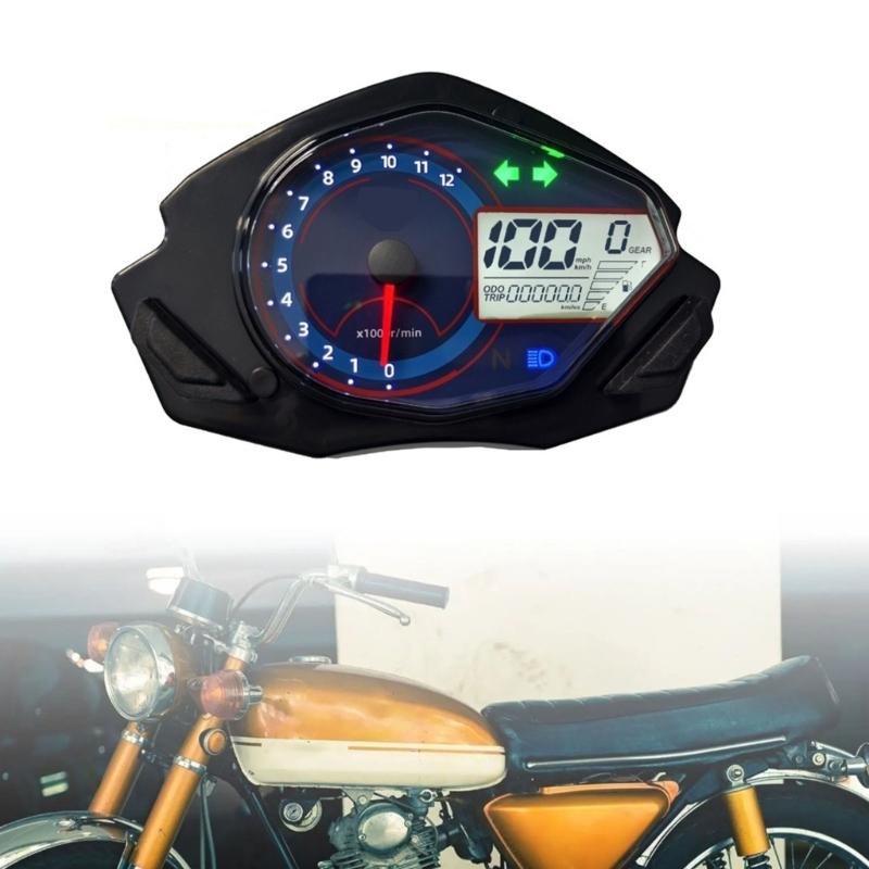 Waterproof Motorcycle Dashboard with LED Illumination Offering Fuel Monitoring Speed Alert and Design For FT250 TS250CC Riders