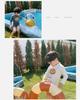 2023 New Quick-Drying Toddler Boys' Smiley Face Swimsuit - Size 2-3, One-Piece, Sun Protection & Cute Design