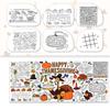 Multi Theme Halloween Christmas Thanksgiving Graffiti Tablecloth Handmade Large Drawing Mat  Gift