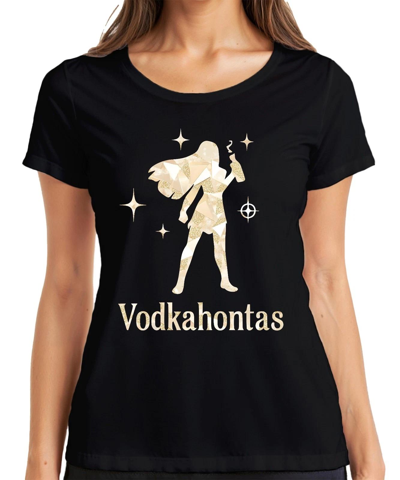 Vodkahontas Witzig Mädelsabend JGA Cocktail Party Spruch Frauen Damen T-Shirt S