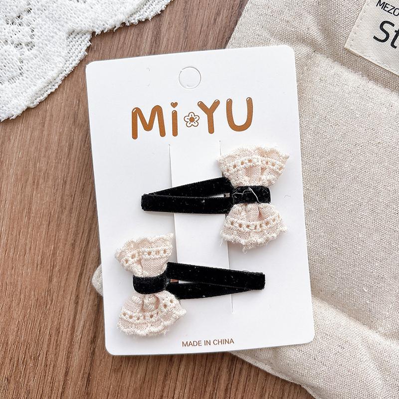 

Ballet Style Black White Lace Fabric Bb Clip Baby Hairclips Sweet Bow Hairpins Children S Side Hair Bangs Clips Hair Accessories