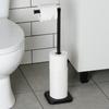 Toilet Paper Stand, Bathroom Floor Mount, Black