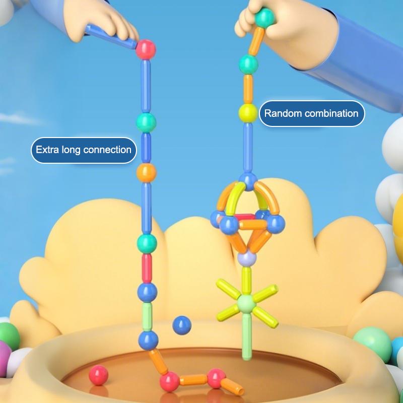 Assembled Magnetic Building Blocks Cube Set Early Education Toys Brain Development Puzzle For Baby Creative Magnetic Rod Toy