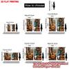 2D Flachdruck 2 Stück Alles Gute zum Valentinstag Party Vorhänge Herbst Cowboy Digital Bedruckte Polyester Vorhänge Party Dekorationen Verwendung