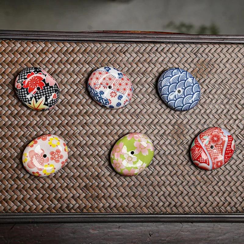 1PC Japanese Style Ceramic Incense Stick DIY Home Bedroom Aromatherapy Incense Holder Decoration