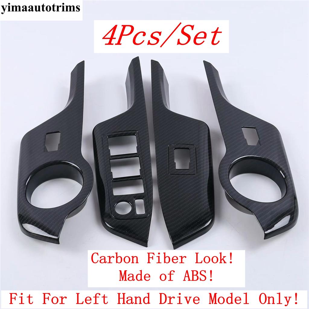 Armrest Window Glass Lift Button Panel Switch Frame Decoration Cover Trim For Toyota C-HR CHR 2016 -  Accessiories Interior