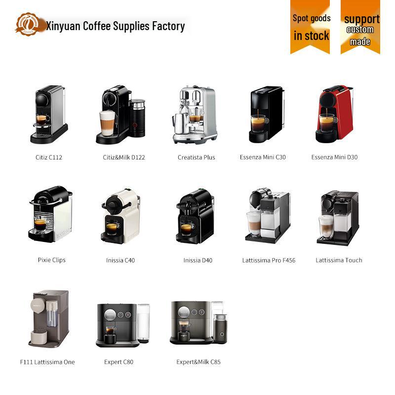 Reusable Italian Stainless Steel Coffee Capsule with Lid and Single-Hole Filter