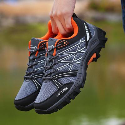Nowe męskie wiosenno-letnie buty trekkingowe antypoślizgowe - oddychająca siateczka, odporne na ścieranie obuwie outdoorowe i podróżne