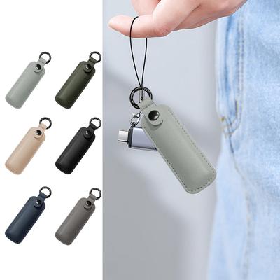 Pouzdro na USB flash disk Malé přenosné pouzdro na úložiště Ochranný obal Ochranná krabička na USB disk s kroužkem na klíče Víceúčelové
