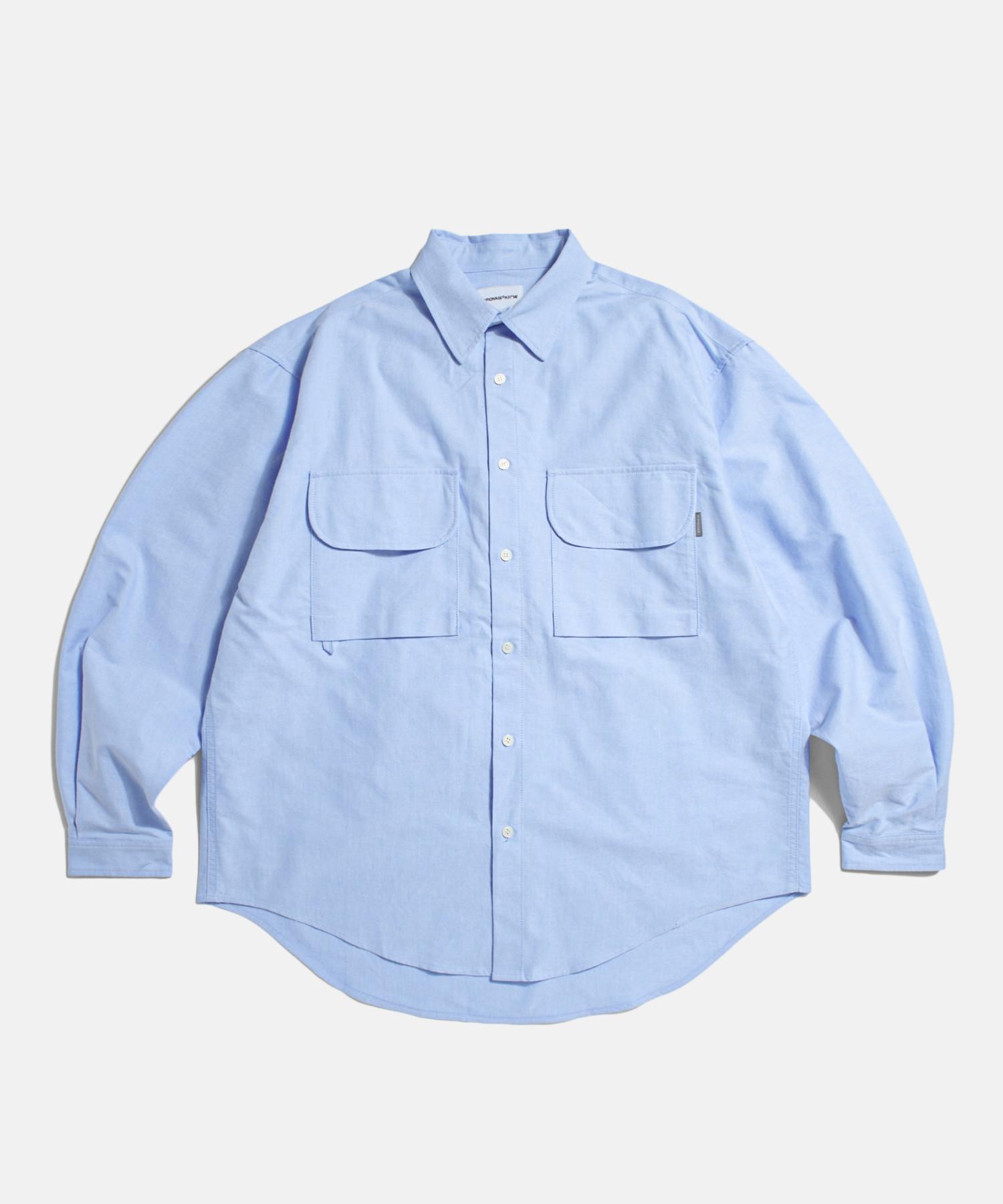 Espionage Double Pocket Oxford Shirt Blue M