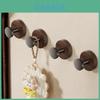Modern Wooden Finish Suction Cup Hook Single Strong Adhesive Bathroom Organizer For Home Use