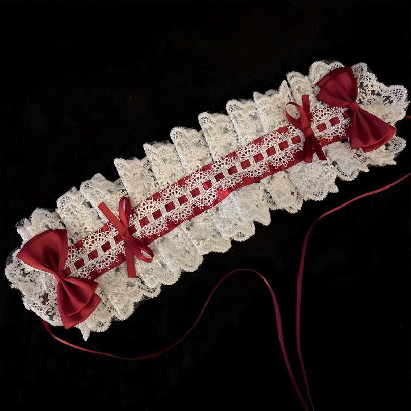 Women'S Hair Band Lolita Headband Sweet Bow Lace Lolita Accessory Japanese Lo Girl Maid Versatile Kawaii Headwear