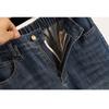 DIMANAF 2026 Autumn Winter New Plus Size Women Jeans Long Pants Denim Bottoms Casual Elastic Waist Pants Solid Basic Lday