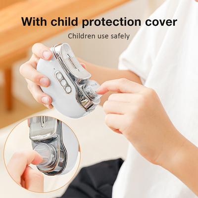 Electric Nail Clippers Mini Nail Trimming Machine With Hidden UV Light Eliminate Bacteria 4 In 1 Automatic Nail Trimmer Polisher