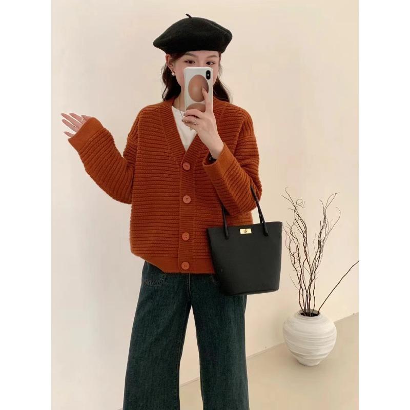 The New Gentle Wind Soft Waxy Knitted Cardigan Women's Versatile Loose Lazy Wind Temperament Sweater Jacket