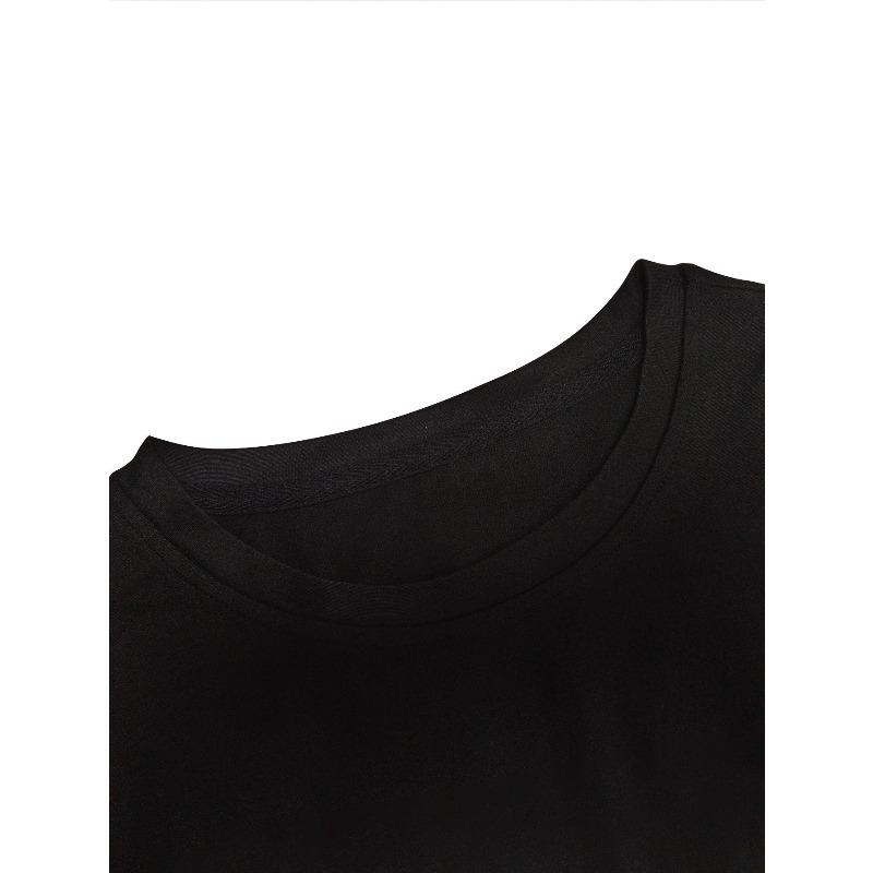 European Sizes Men's Vintage-Inspired Fashion T-Shirt with Geometric Lettering, Crew Neck, Short Sleeve, Weekend Casual - Summer Sports Tee