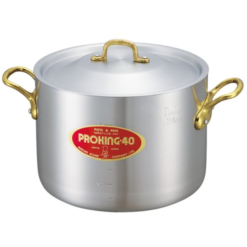 Nakao Aluminum Manufacturing Co., Ltd. Pro King Half-Crock Pot, 24cm, with Measuring Tape, PK-2
