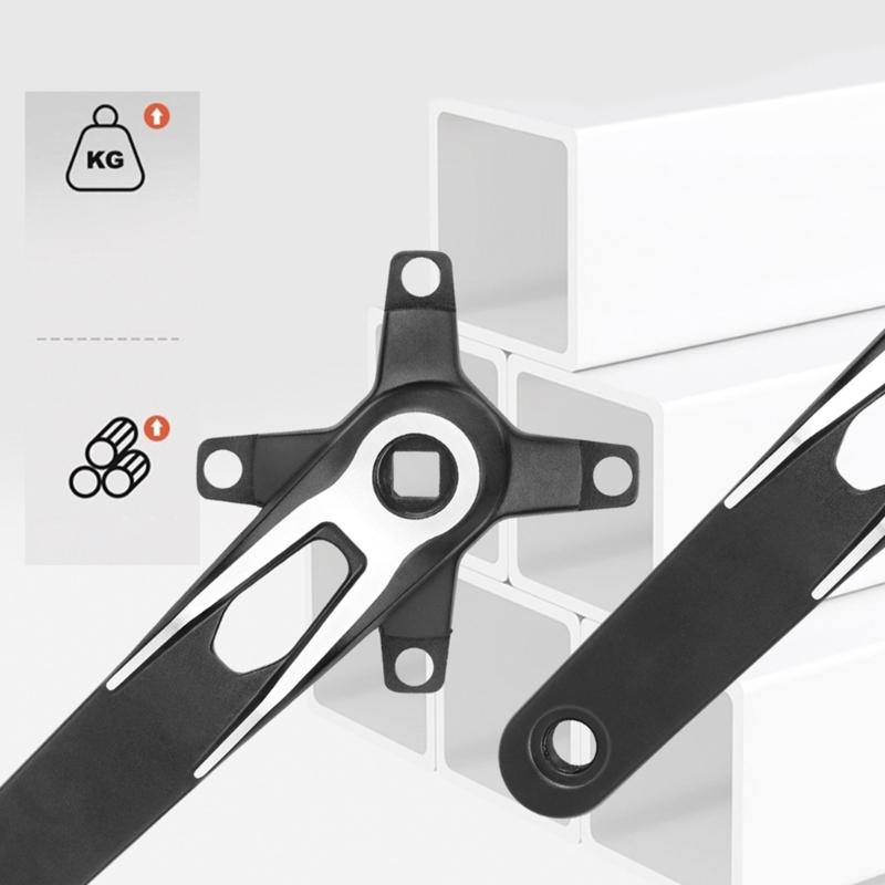 Aluminum Alloys Square Tapers Crankset Durability Fixed Gear Fixie Crankset for Enhancing Climbing and Accelerations