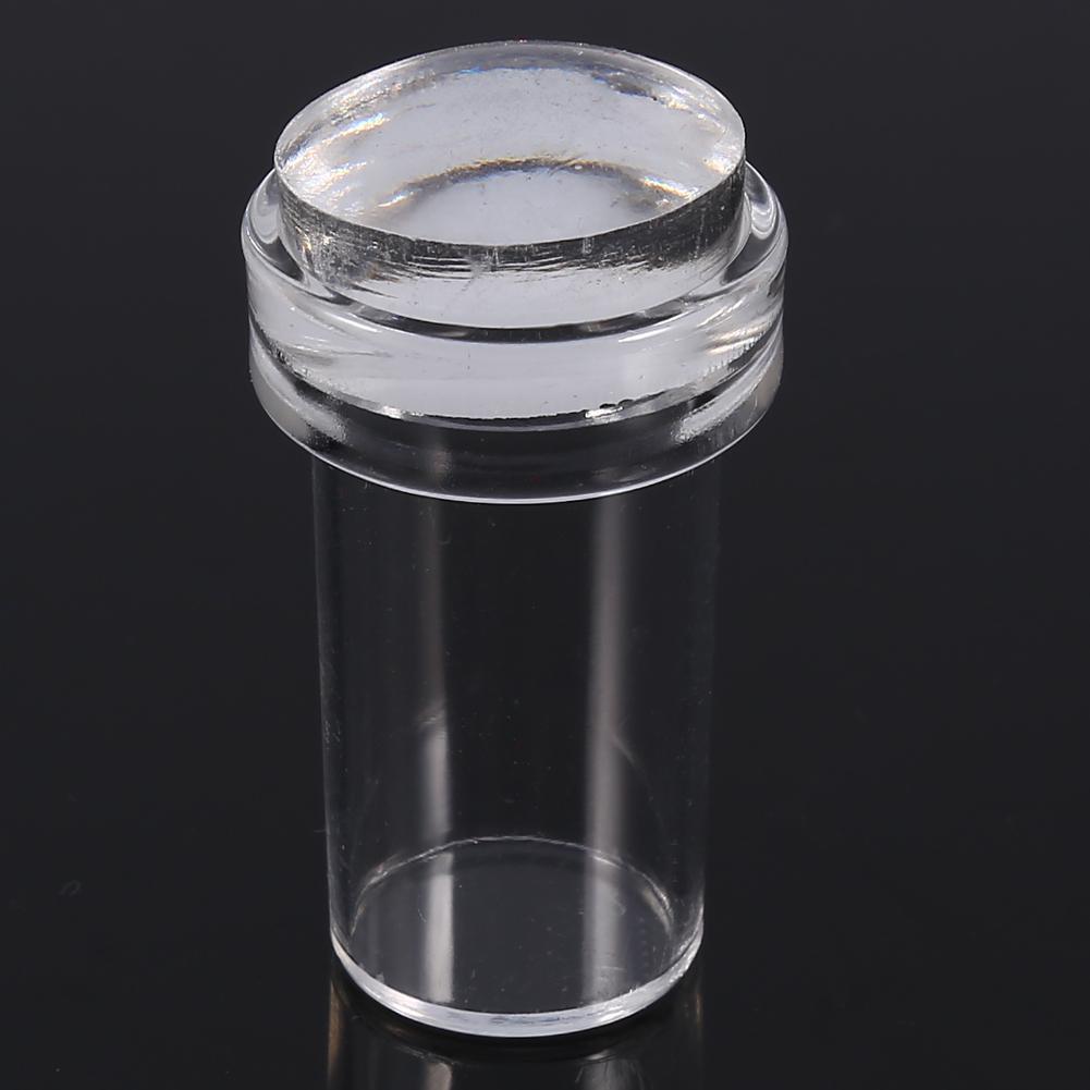 Fashionable Transparent Silicone Nail Polish Transfer Stamper & Scraper Set Manicure Tool