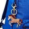 Raktų pakabukas Pakabukas Žėrintys Cirkoniai Arklys Dizainas Metalinis Raktų Žiedas Dekoratyvinis Raktų Laikiklis Krepšio Dekoracija