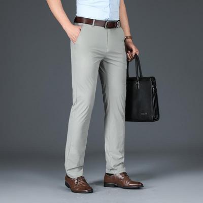 Herren Eisseide Stretch Sommer Business Casual Hose