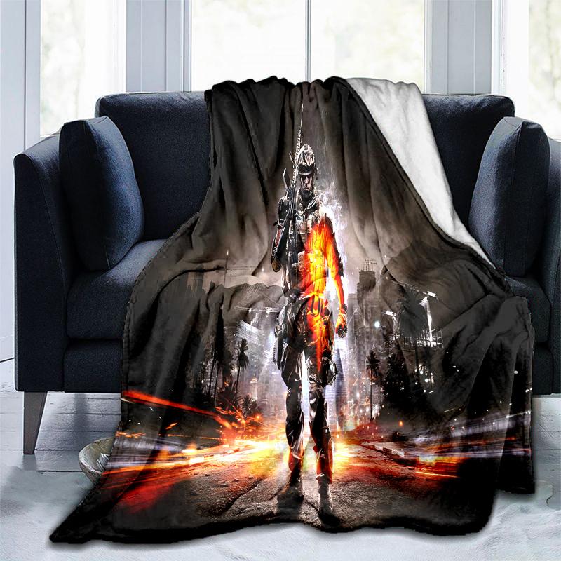 Cyberpunk Soldier Blanket Soft Comfortable All Seasons Perfect Sofa Office Naps Trips Birthday Christmas Gift