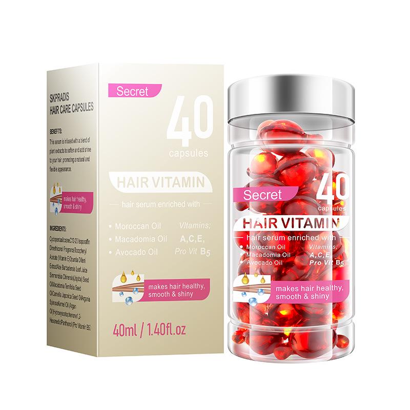 Марокканская несмываемая капсула с маслом для волос: Сыворотка-кондиционер против пушистости