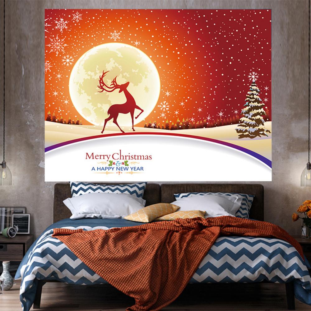 

Ткань для рождественских украшений, фоновая ткань для гостиной, гобелен для спальни, подвесная ткань для комнаты, настенный ковер 100cm*150cm