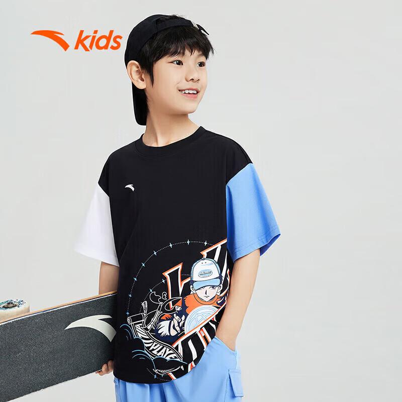 Anta Kids Boys' Trendy Summer Cartoon Short-Sleeve T-Shirt