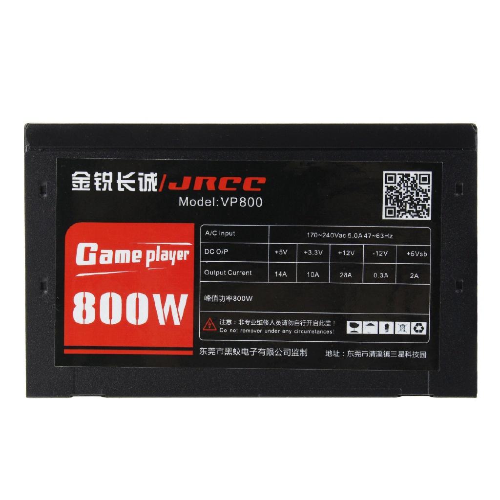800W Herní PC Napájecí zdroj PFC Tichý ventilátor ATX 20+4pin 12V PC Počítač SATA Herní PC Napájecí zdroj pro Intel AMD