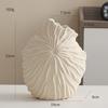 Matte White Fashion Plain Fired Irregular Wrinkled Vase Abstract Crafts Ceramic Flowerpot Desktop Decoration Ceramic Flower Vase