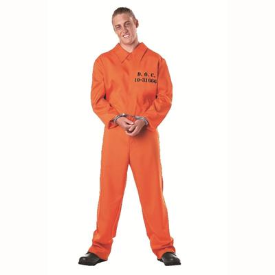 Men's Halloween Prisoner Uniform Luigi National Hero Contemporary Robin Hood Prison Prisoner Costume Prison Uniform