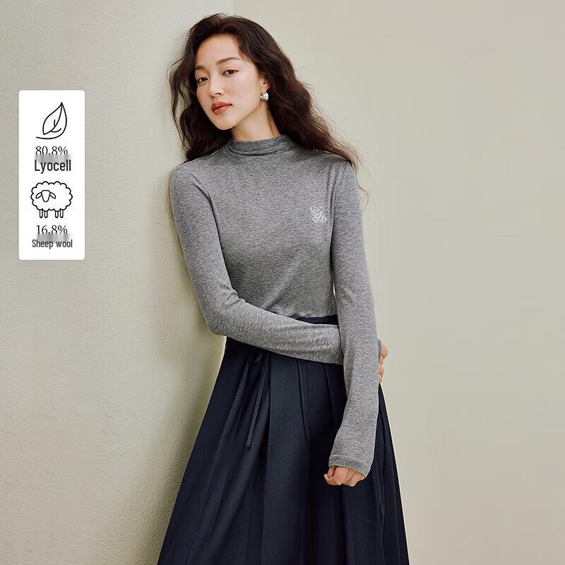 Inman Women's Lyocell Wool Blend Slim-Fit Base Layer T-Shirt