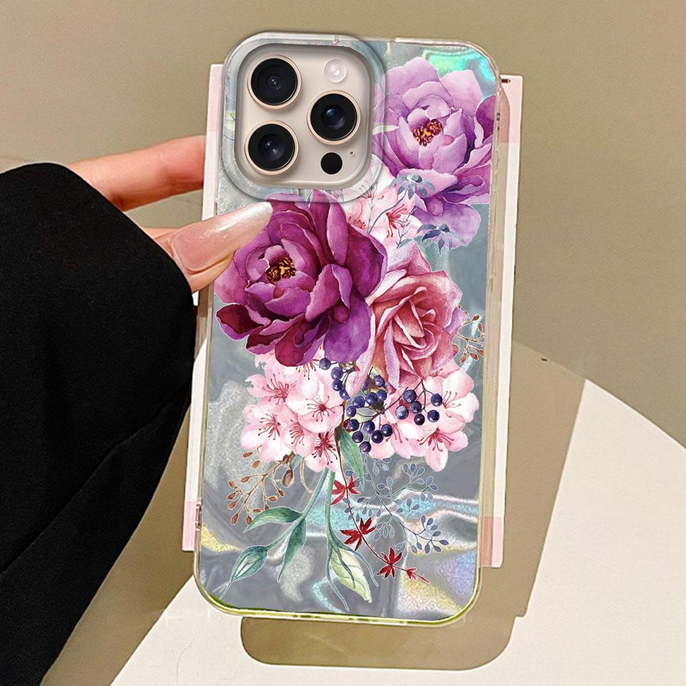 Summer Pink Rose Flowers Phone Case for iphone 16 15 14 7 8 Plus 13 Pro Max X XS XR SE 2022 Silicone Shell TPU Girsl Back Cover
