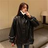 Dicke Winterwärme und Samtlederjacke Damen Pelz Eine Lockere Motorradlederjacke