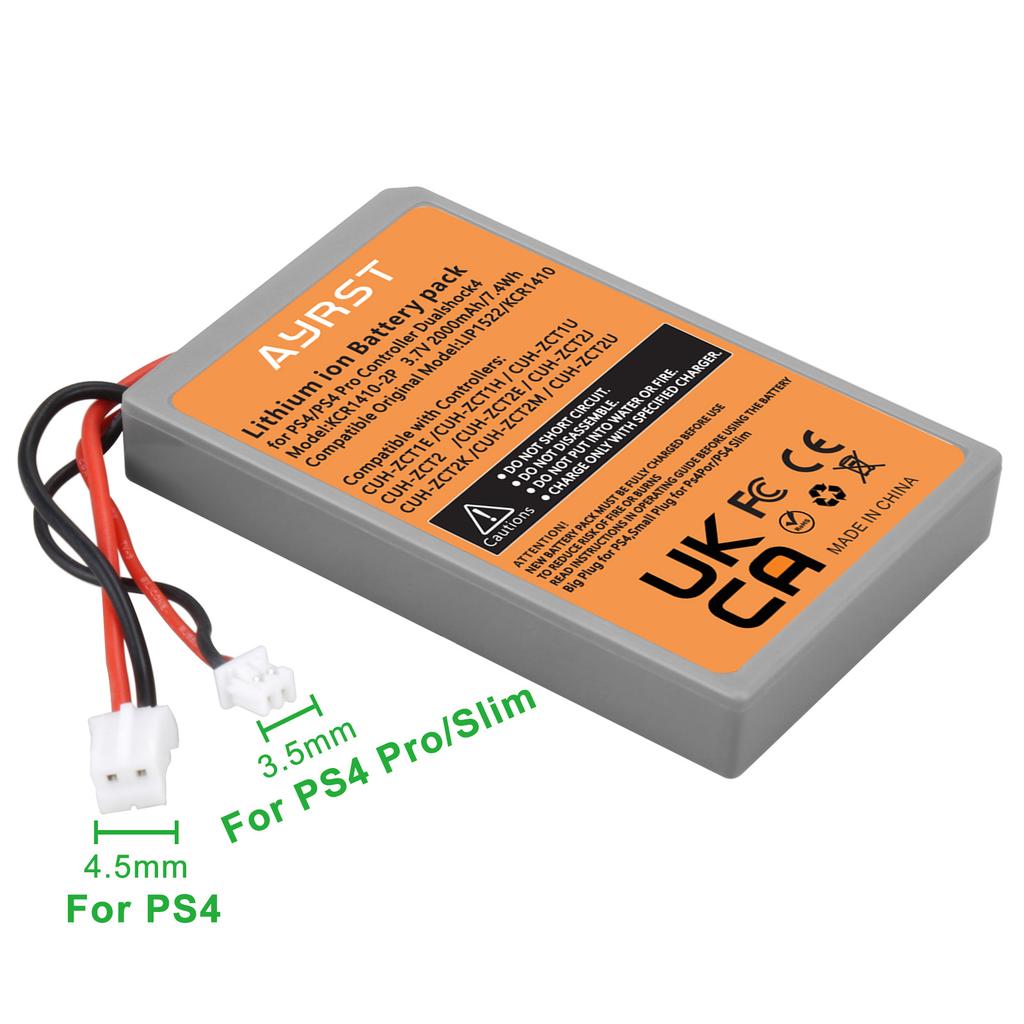 Per SONY PS4/ PS4 Pro slim LIP1522 & KCR1410 Dualshock 4 V1 V2 Controller Wireless Playstation GamePad 2000mAh Batteria Sostitutiva