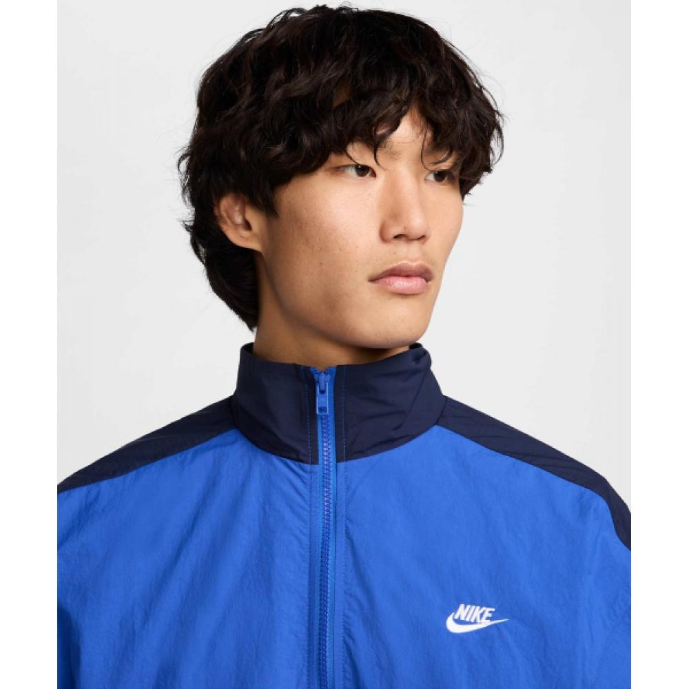 Nike Jachetă de trening supradimensionată țesută Club M   gaMe Royal  Obsidian  Alb Hq6110 480