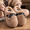 Fashion High-end Fluffy Slippers Autumn and Winter Thick-bottomed Cotton Slippers Home Indoor Plush Slippers
