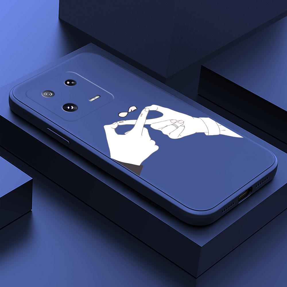 

Чехол для телефона с мультяшным красочным узором, квадратный, жидкий, силикон, TPU, полное покрытие камеры, противоударный защитный чехол для Xiaomi Redmi iPhone Redmi Note 11 Pro 5G темно-синий