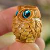 Mini Wood Carving Owl, Green Sandalwood Ornaments, Lovely Creative DIY Pendant, Table Decoration, Children's Commemorative Gifts