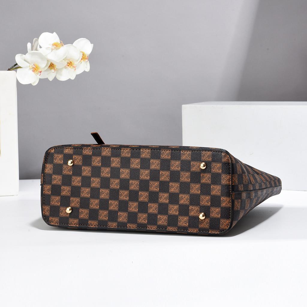 Women's bag plaid handbag fashion trend tote bag high-end shoulder messenger bag