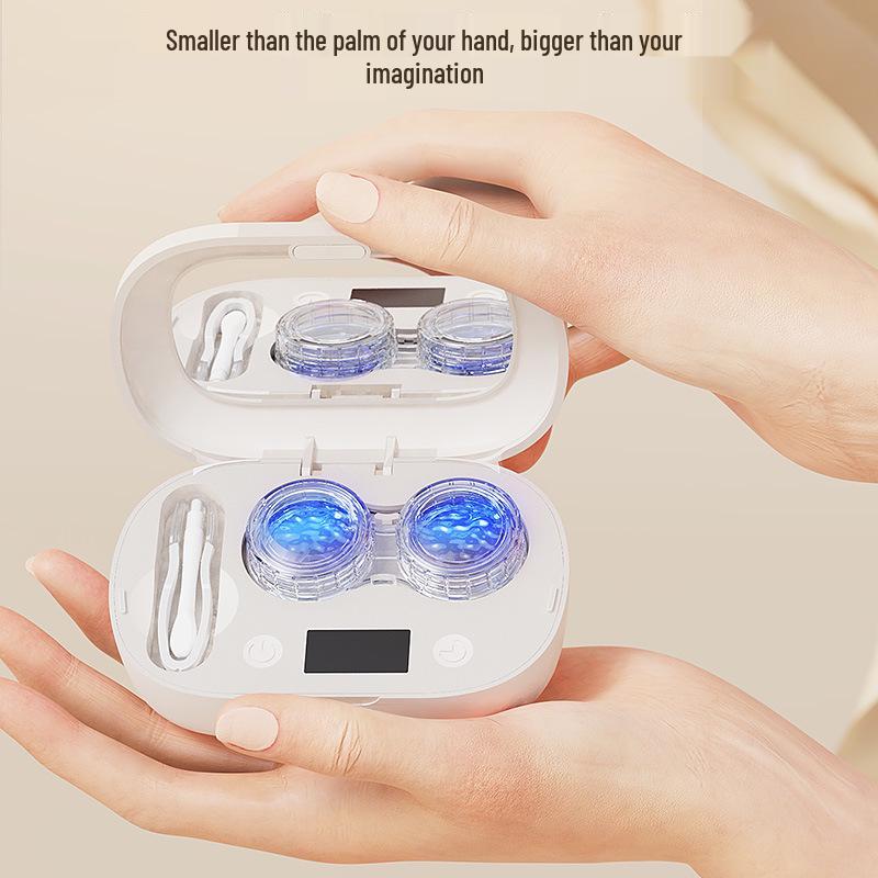 Invisible Color Contact Lens USB Cleaner: Portable High-Frequency Vibration Automatic Cleaning Device