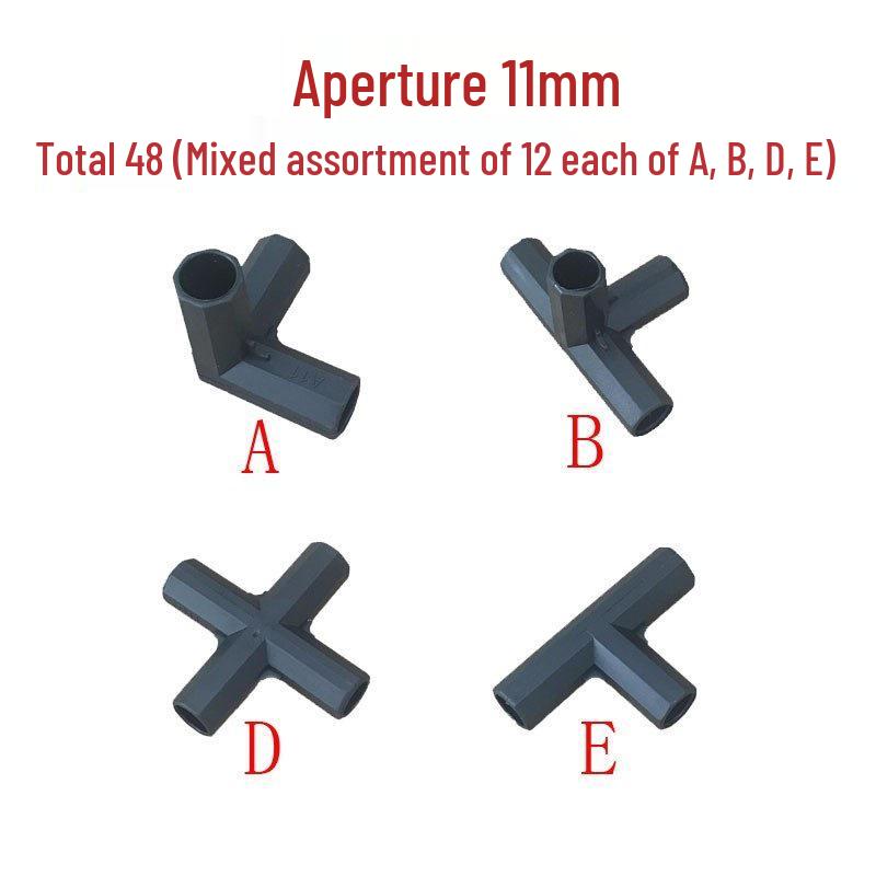 Right-Angle Three-Way Greenhouse Heating Tent Connector for Gardening Tools.